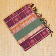 Vintage Magenta Kolam 1000 Butta SilkCotton Saree