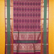 Vintage Magenta Kolam 1000 Butta SilkCotton Saree