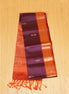 Violet  Pure Soft Silk Saree with Burnt Orange Borders
