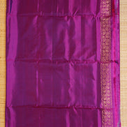 Magenta Monotone Pure Soft Silk Saree