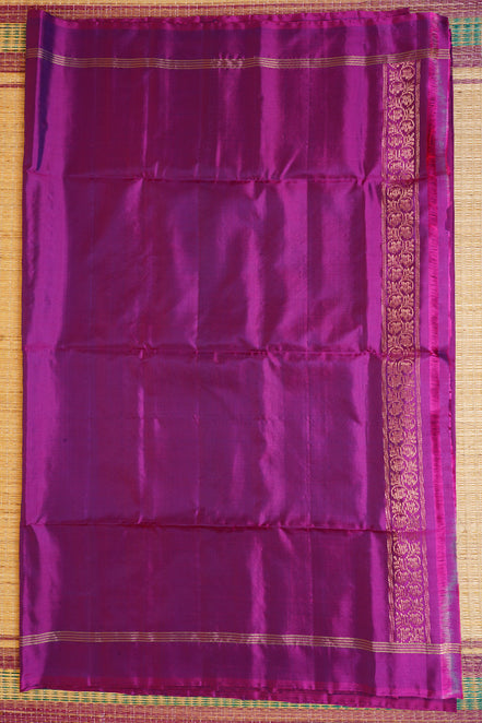 Magenta Monotone Pure Soft Silk Saree