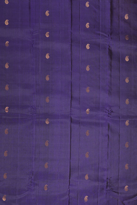 Violet Pure Soft Silk Saree with Temple Border