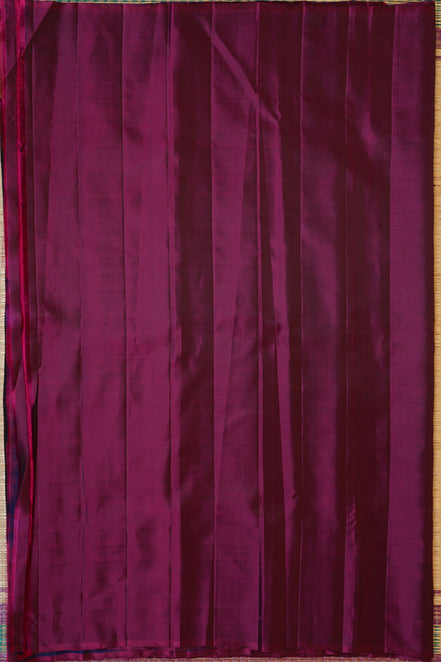 Violet Pure Soft Silk Saree with Temple Border