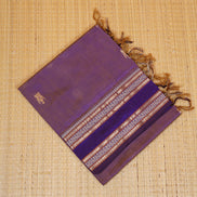 Purple Vintage Silkcotton Saree  with Violet Borders