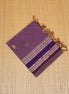 Purple Vintage Silkcotton Saree  with Violet Borders