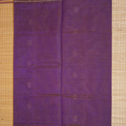 Purple Vintage Silkcotton Saree  with Violet Borders