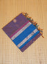 Violet Vintage Silkcotton Saree with Blue Borders
