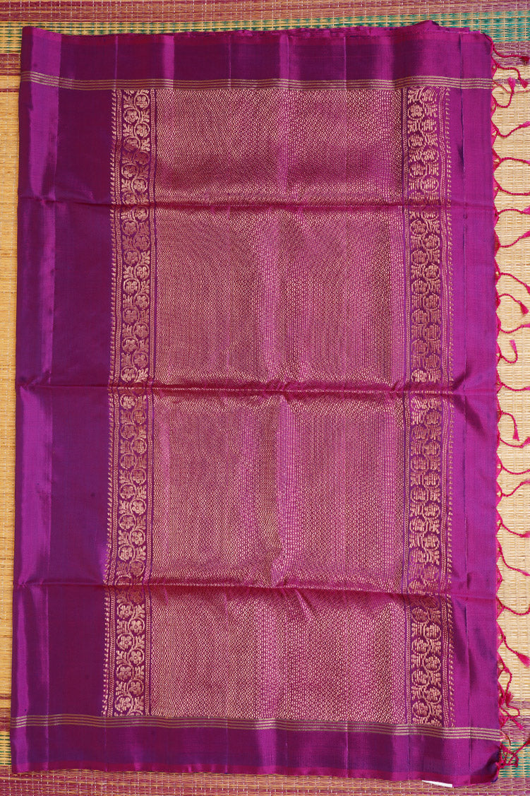 Magenta Monotone Pure Soft Silk Saree