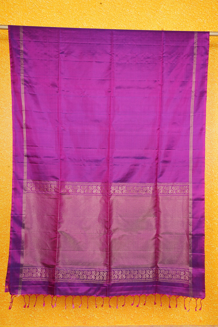 Magenta Monotone Pure Soft Silk Saree