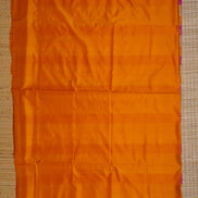 Yellow and Pink Checked Kanchipuram Semi Soft Silk Saree