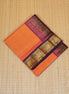Yellow with Pink Shot Silkcotton Saree with Deep Purple Borders